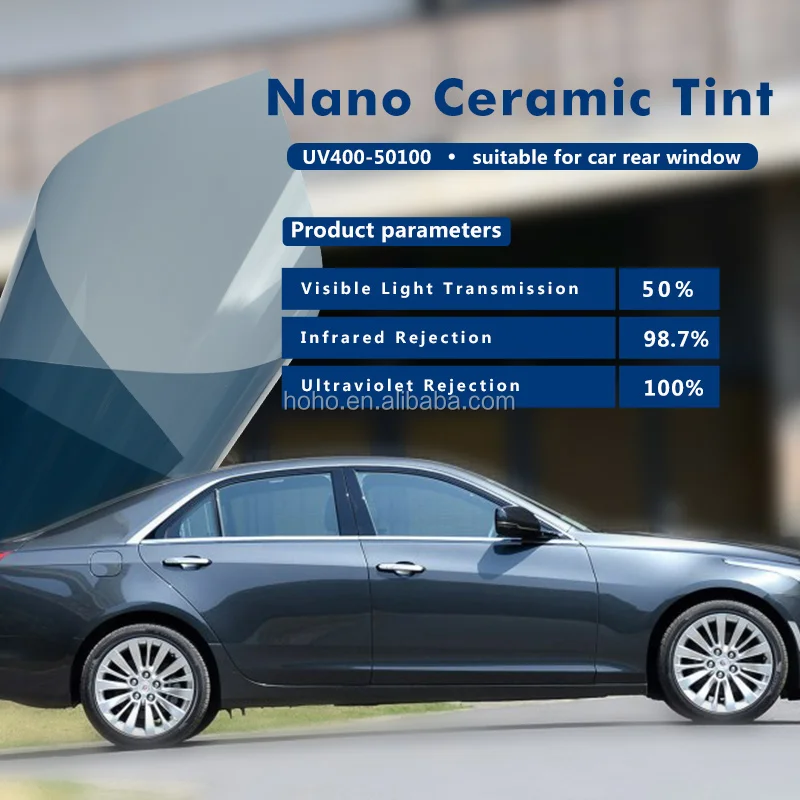IR90/% VLT70/% Nano Ceramic Green Tint Film Solar Car Window Sticker 50cmX152cm
