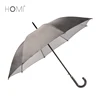 Personalized Custom Standard Size Super Strong Quality Auto Open Anti UV Black Straight Rain Umbrella For Sales