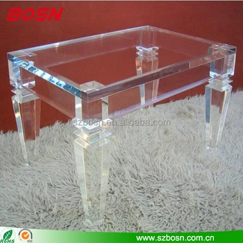 Rectangle Clear Acrylic Coffee Table Modern Style Plexigl Clear Acrylic Coffee Table Modern Style