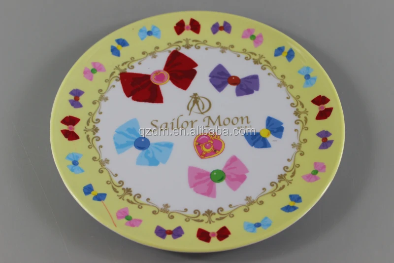 Bowknot Melamine Children Dinner Plate for girl