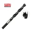 Carbon Steel Rolled Black Reduced Shank Double Flute Woodworking Drill Accessories for Wood Precision Hole Drilling