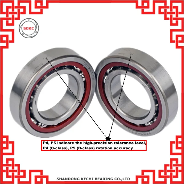 15°Contact Angle DB Arrangement Back to Back P4 ABEC-7 DALUO 7206CTYNDBLP4 Precision Angular Contact Ball Bearings Nylon cage 