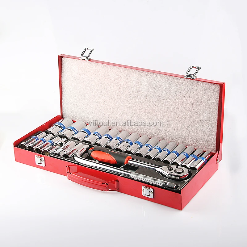 
24pcs deep socket set in steel box TF-6021 