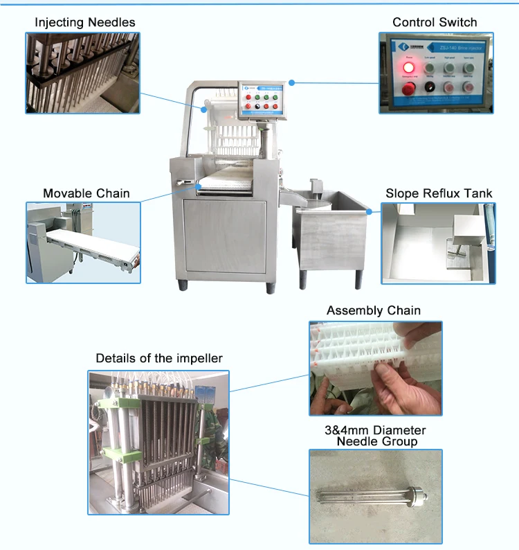 Industrial Marinade Injector Machine for Meat Processing