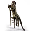 Life size metal bronze beautiful nude girls figures statue naked female woman sculpture
