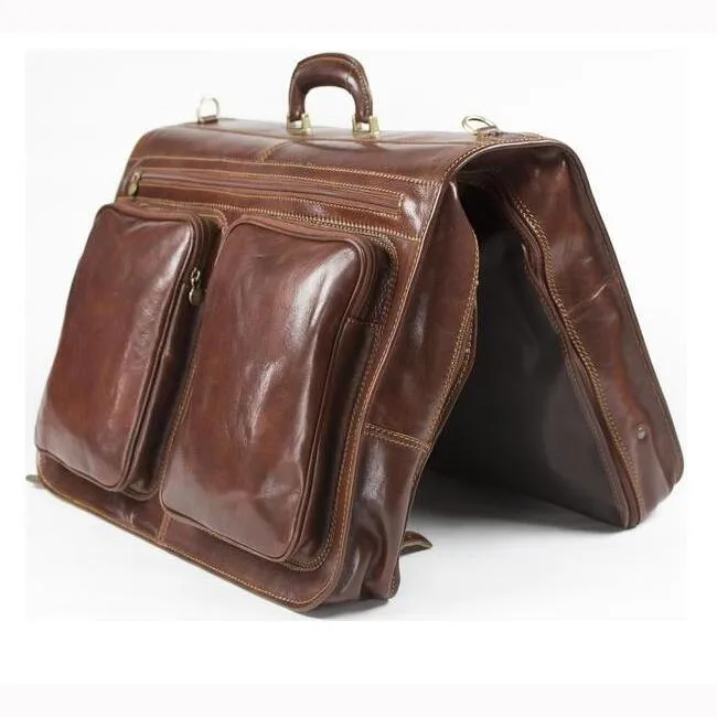 mens leather garment bag