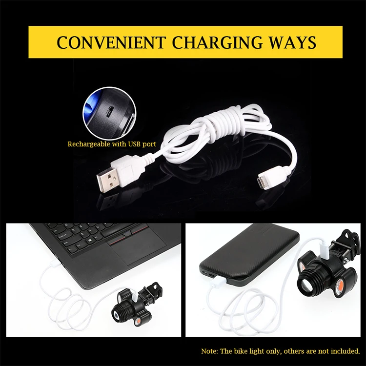 Bicycle Warning Light Zoomable Ipx6 Waterproof