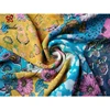 good looking colourful printed polyester 50D elegant glossy chiffon evening dresses fabric