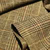 new style check tartan woolen 50% wool 50% polyester plaid blend fabric for women coat