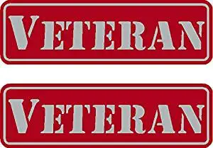 Veteran Red Hard Hat Tool Box Lunch Box Helmet 3M Graphic Stickers Decal