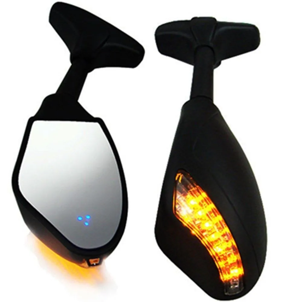 thumbnail image 2 of Dreamizer Black Aluminum LED Turn Signal Mirrors For Honda CBR250R CBR500R CBR300R 2 of 6