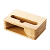 Tablet Wood Bamboo Holder Wireless Mobile Cell Phone Smartphone Stand, Voice Amplifier Speaker Mount Bracket