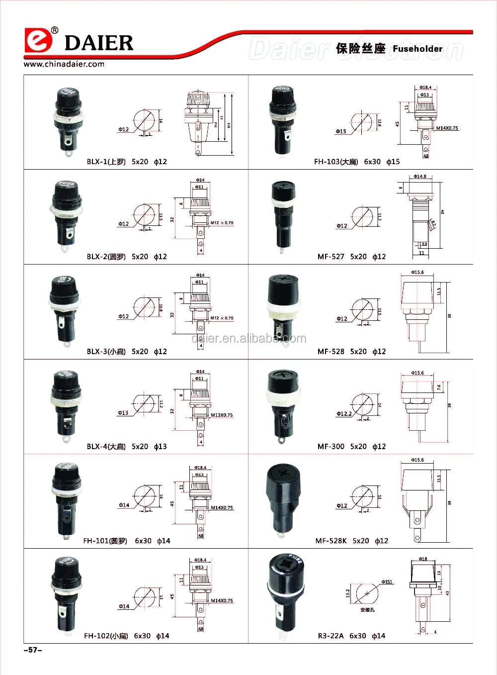 5*20mm 12mm 12v Fuse Holder Types - Buy Fuse Holder Types,Fuse Holder ...