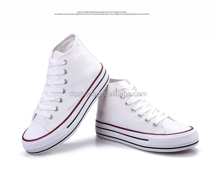 High top shoes casual canvas white sneakers