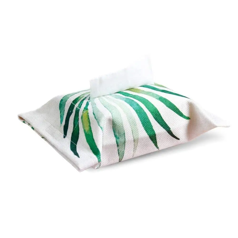 DHG Rainforest Tissue Box Plant Living Room Paper Set Green Leaf Napkins Paper Towel Paper Towel Box Cotton Cloth