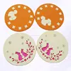 Promotional round two layer Anti-slip pvc coaster for home decoration