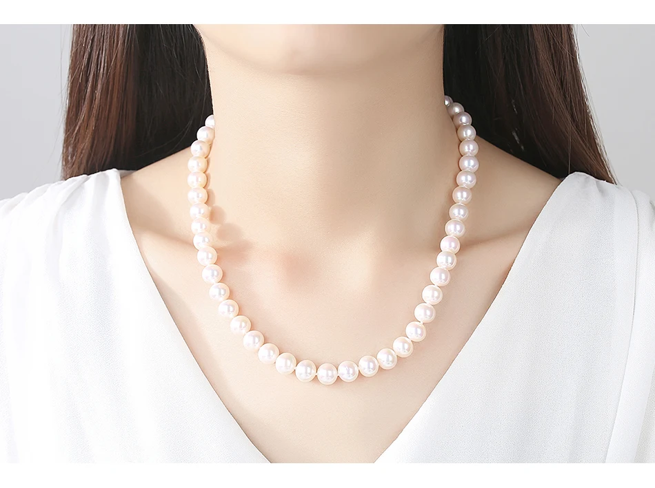 pag & mag 天然明亮无瑕的珍珠首饰套装项链耳环珍珠套装为妇女派对