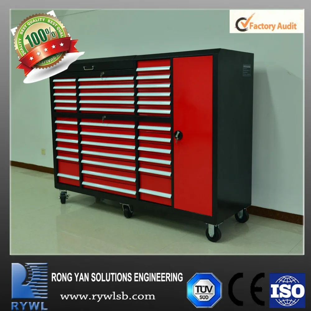 Rywl 2015 new design steel cheap steel tool box red garage tool ...