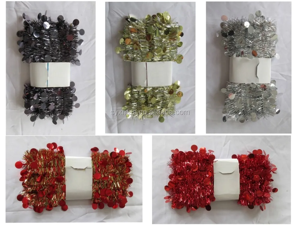 Hanging Holiday Tinsel Garland/ Christmas Decorations - Buy Christmas