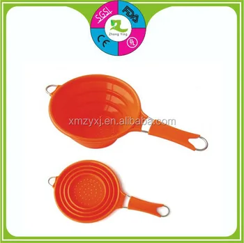 silicone strainer collapsible