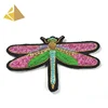 Gorgeous Luxurious Manufacturer Custom Bullion Wire Hand Embroidery Sequin Dragonfly Patches