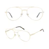 M2-1 Fancy Men Women Eyewear Custom Brand Logo OEM Oversized Pilot Clear Lens Optical Eye Glasses frame