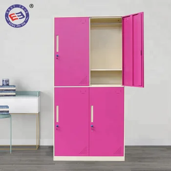 Metal Cabinet 4 Section Stainless Steel 4 Door Metal Lockers For