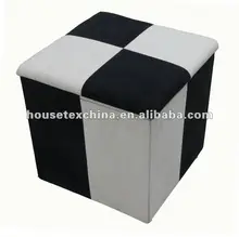 well sale!suede foldable storage ottoman/stool