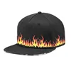 wholesale cotton sandwich visors print flame logo skate 5 panel snapback hats