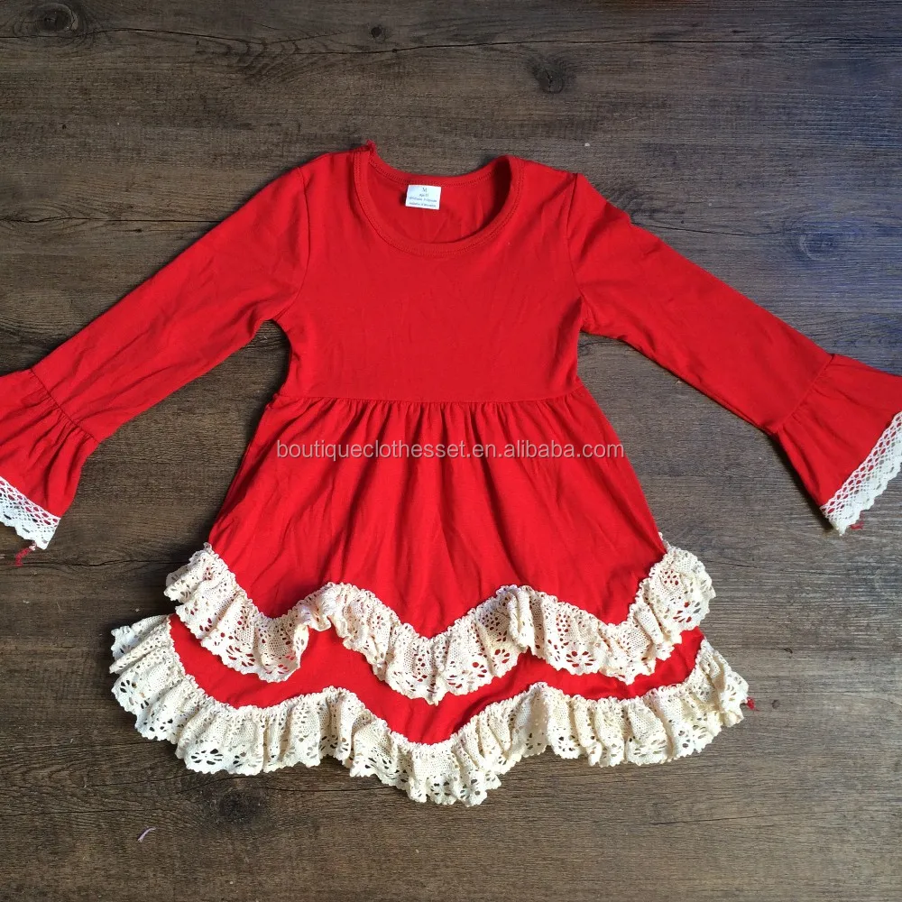Long Sleeve Red Christmas Dress