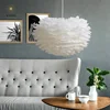 Swan feather hanging lights contemporary for net purchases