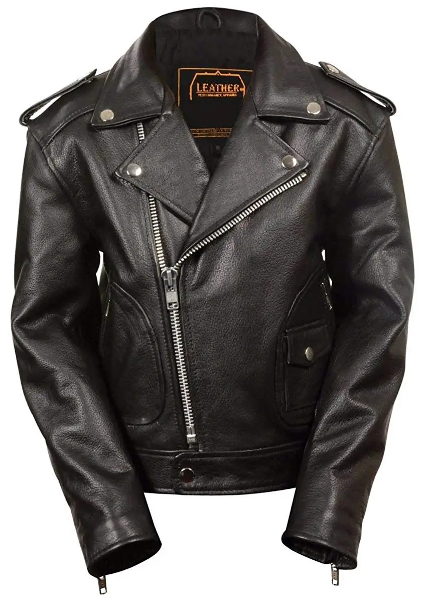 Dona Michi Kids Unixes Genuine soft Leather Jacket Outerwear Biker Jacket