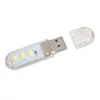 Hot Sale Portable Mini Keychain USB Power 3 SMD LED White Night Light U Disk Shape Laptop Lamp Camping Reading With Cover