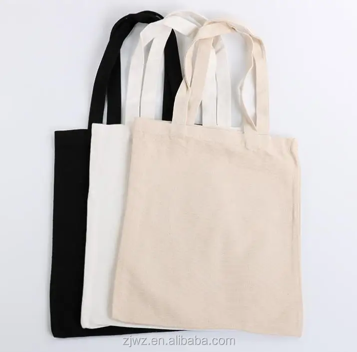 plain black canvas tote bag