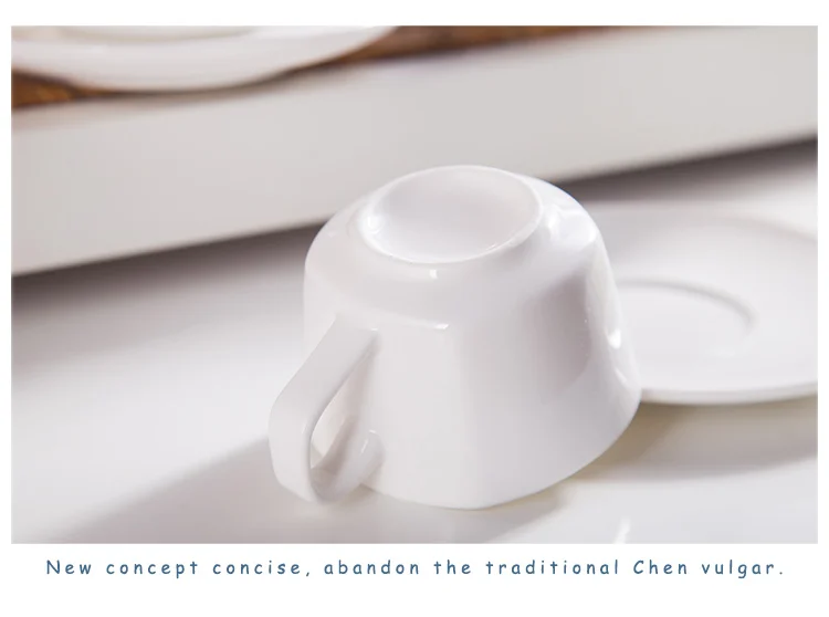 Antique Ceramic White Coffee Cup With Saucer Bulk Espresso Cups