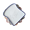 Good day Ceramic Breakfast Bread Shaped Serving Plate Toast Tray with Embossed