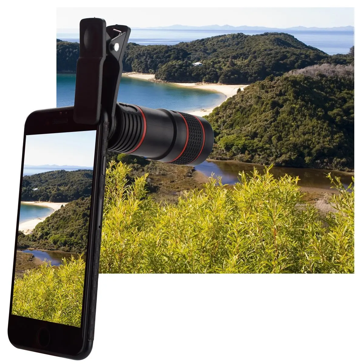 通用光纤智能手机长焦 12x镜头套件移动望远镜镜头