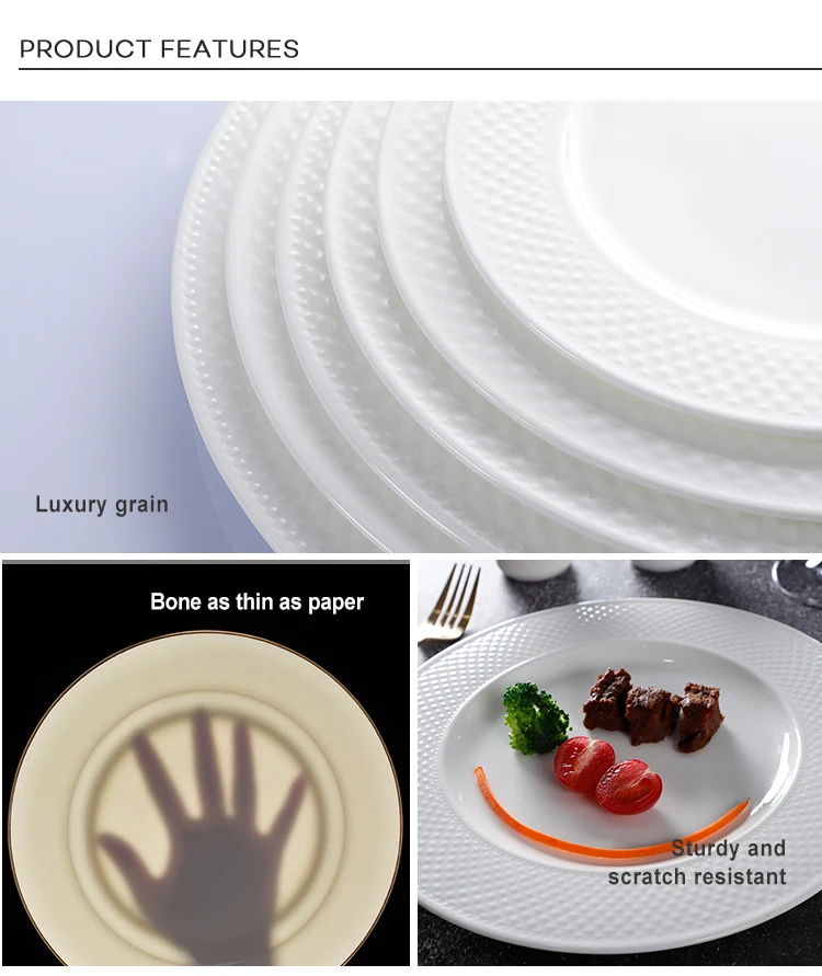 28ceramics High End Restaurant Plate Luxury,New Design White Bone China