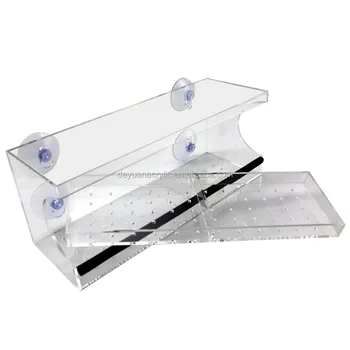Rectangle Clear Acrylic Window Bird Feeder With Strong Suction