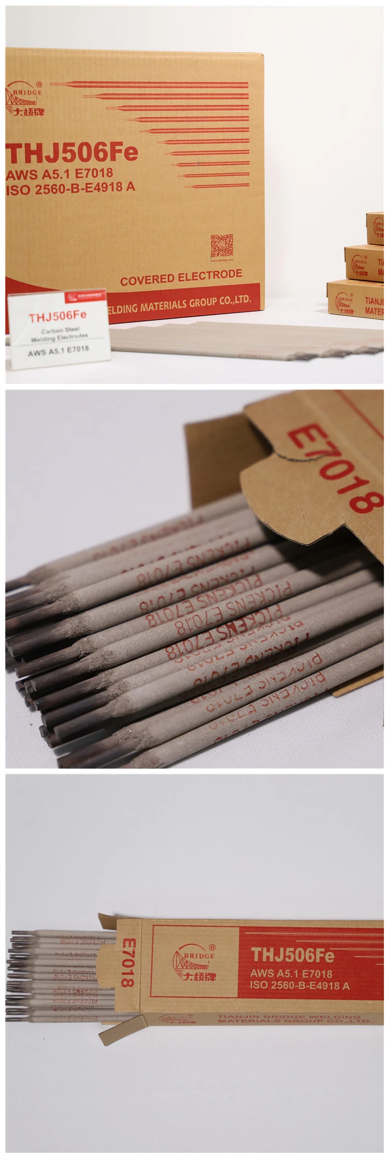 Low Hydrogen Mig Electrode Welding Rods E6013 7018 Electrode Aws E7018