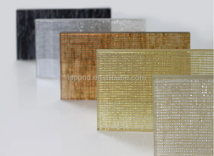 N458 Laminated Safe Glass,Textile Lowiron Glass,Durable Large Sheet