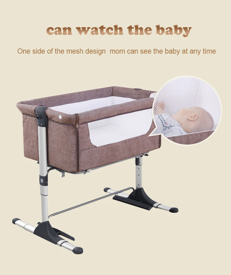 New Born Adjustable Swing Rocking Baby Cot Bed Attachable Bed Portable Baby Travel Cradle Chi