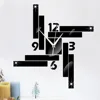 Fashion beautiful clear acrylic wall clock room decoration DIY mirror digital clock