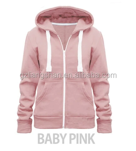 ladies baby pink hoodie