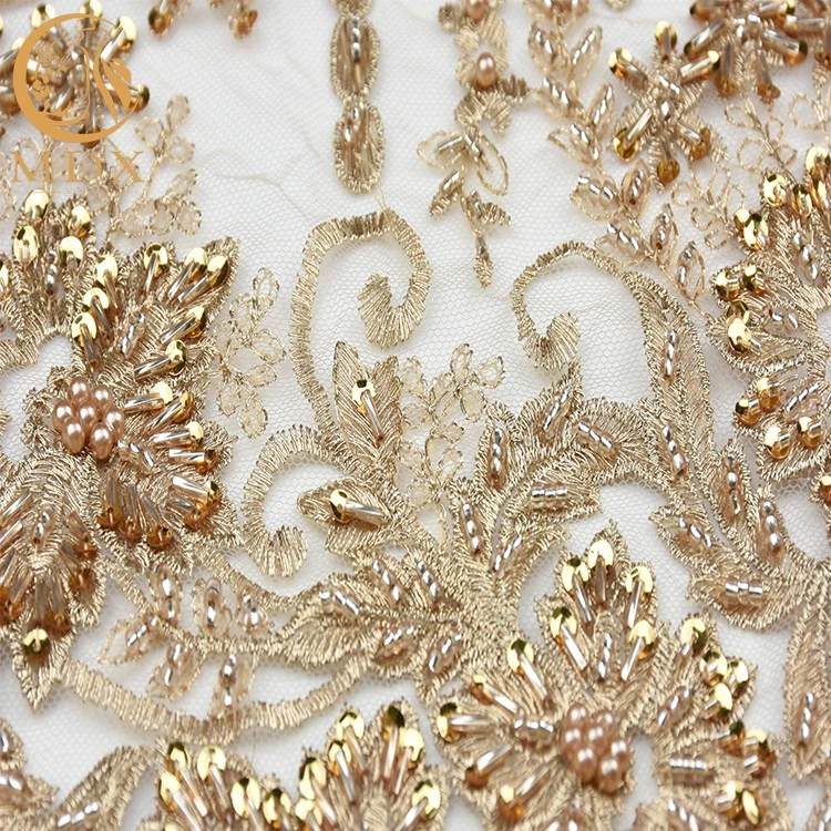 gold lace fabric