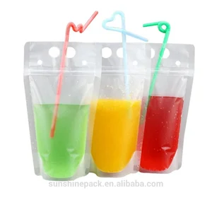 Custom Printing Plastic Juice Drink Bag Manufacturers Straw Capri Sun Fruit Pouch