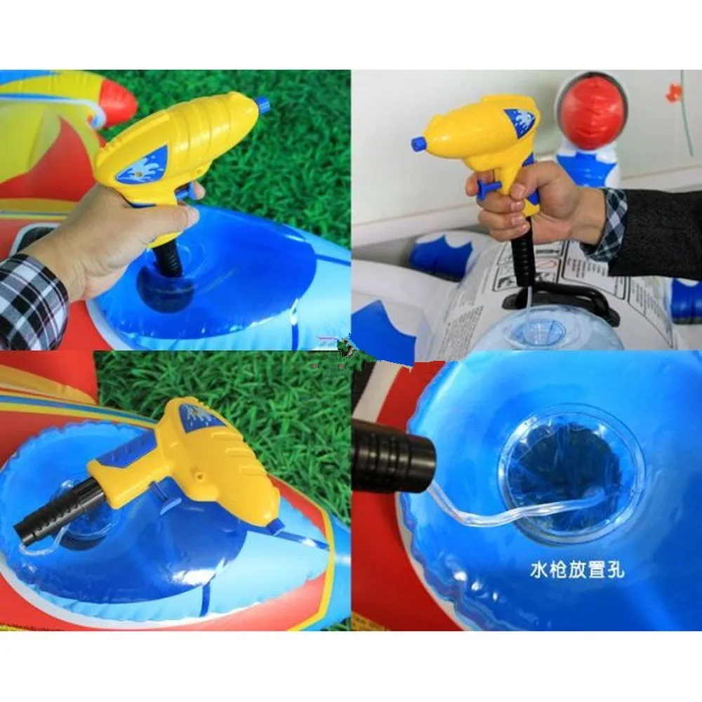 airplane pool float with water gun