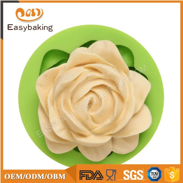 ES-4014 Fascinating rose shape cake silicone cake decoration molds for cupcake / fondnat cake