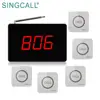 SINGCALL wireless display monitor restaurant buzzer caller table call