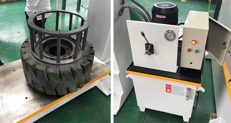forklift solid tire press